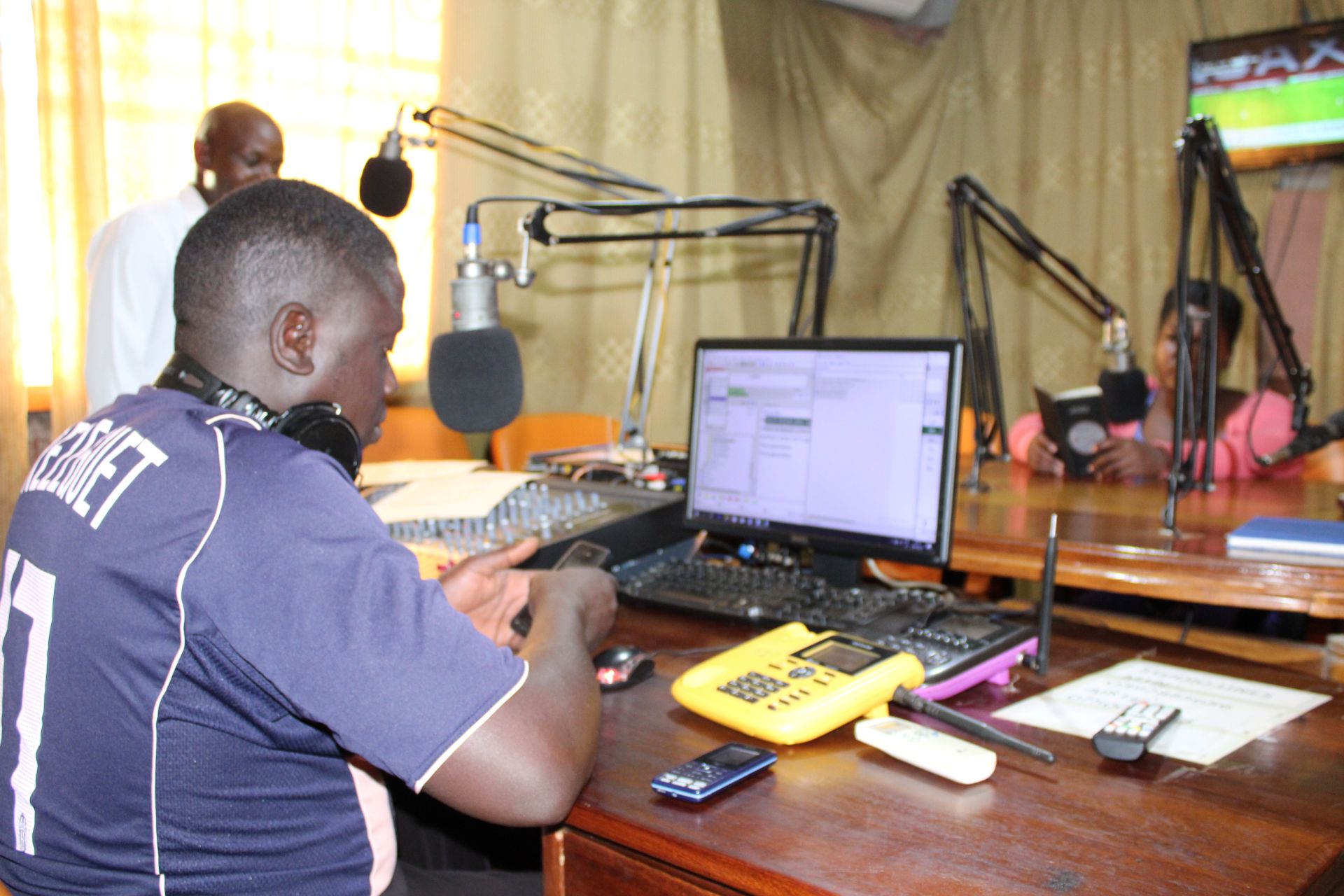Ssebo FM studio and broadcast setup